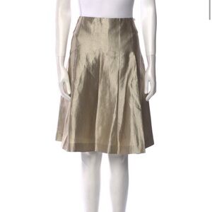 Etro pleated knee length skirt